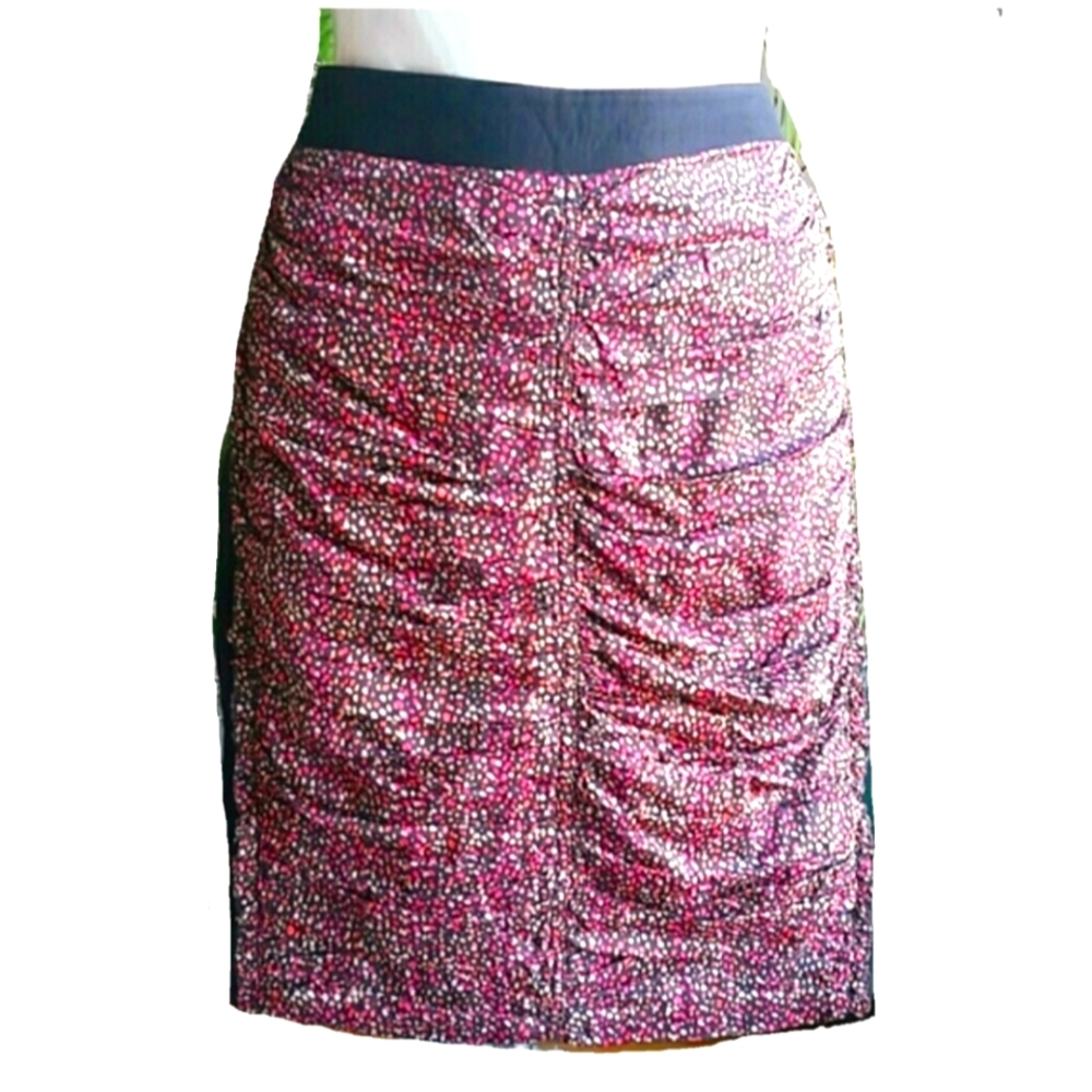 J. Crew Ruched Pencil 100% Cotton Skirt Size 4